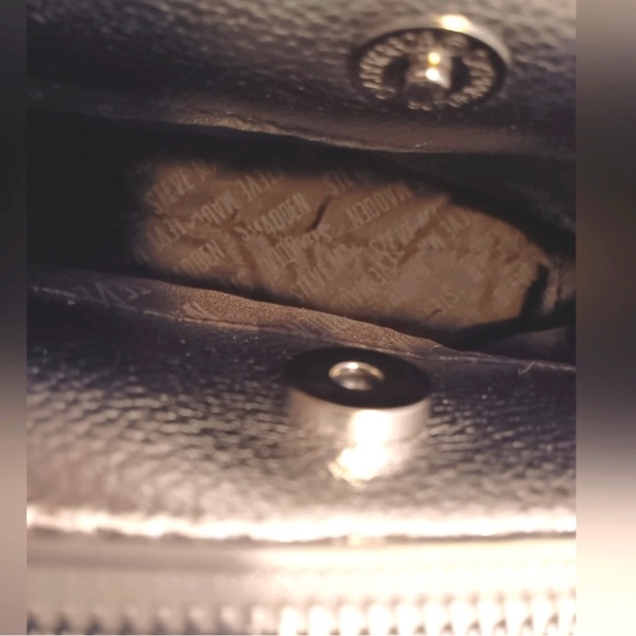 NWT Steve Madden Silver Bdaisy Raffia Crossbody Bag - Picture 12 of 15